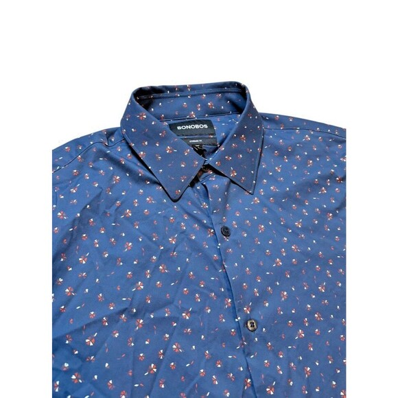 Bonobos Men's Dress Shirt Size Medium Long Tall Standard Fit - AOP - Performance - Picture 3 of 10